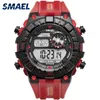 붉은 군대 시계 큰 다이얼 Smael 남자 시계 디지털 relogio masculino 스포츠 시계 방수 1439 디지털 시계 최고 브랜드 럭셔리 Q0524