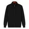 Mäns Hoodies Sweatshirts Zipper Padded Unisex Sweatshirt Reklamskjorta Tryckt logo Bomull Cardigan Stående kragejacka förtjockad