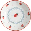 Nordic style ceramic tableware set strawberry rice bowl plate creative dessert salad plate spoon western cake home5880708