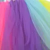 Costume da ballo per bambini Principessa Cosplay Arcobaleno con paillettes Maglia colorata Tutu Dress Masquerade Party Role Play Abbigliamento per bambini Q0716