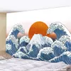 Japan Tapestry Muur Opknoping Groot Wave Kanagawa Wandtapijt met Art Nature Home Decoraties voor Living Slaapkamer Dorm Decor 210609