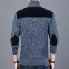 メンズカーディガンスリムフィットジャンパーニットウェアウォームカジュアル韓国スタイルの衣類男性210909のための太いファッションブランドセーター