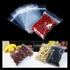 100st / lot dammtät lagringspaket 10 Siden transparent Zip Bag Resealable Zip Storage Plast Baggies för mat