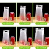 100 pcs Matte Clear Saco de Zíper Resealable Levante-se Bolsas Portáteis Engrossado Lanche Embalagem Carry Pack Bags Sacos de Alimentos Plásticos Armazenamento Selable