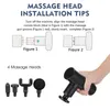 Mini Muscle Massage Gun Rechargeable Pocket Neck Muscle Massager Pain Therapy for Body Massage Relaxation Pain Relief Fascia gun Y1223