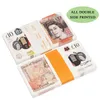 Prop Game Money Copy UK Pounds GBP 100 50 REMARQUES FILMS DE STRAPE DE BANQUE EXTRA PLAKE CASINO PO BOOTH5662467