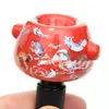 Glass Bowl 14mm Male Joint 38mm Dia 56mm Length for Quartz Banger mixed color Glass Smoking Bowl 1480