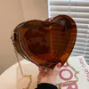 HBP Small Clear Woman Chain Heart Shaped Bag Fashion Wallets Shoulder Purse Personality Bucket Bags282r