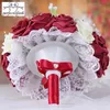 Bröllopsblommor PerfectLifeoh Bridesmaid Rose Pearls Artificial Bridal Bouquets Handmade252x