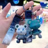 Bonito Resina Keychain Charme Colorido Chameleon Urso Pingente Para Mulheres Bolsas De Carro Keyring Telefone Móvel Telefone Fine Jóias Acessórios Crianças Menina Presente