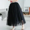 Girls TuTu Long Skirts Fluffy Kids Ball Gown Soft Pettiskirts Tulle Toddler Girl Princess Dance Party 210629