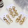 2021 Nouvelles boucles d'oreilles rondes géométriques pour femmes suspendues DANNGLE Boucle d'oreille Mode Big Chunky Chaîne Moderne Femme Drop Boucle d'oreille Bijoux G220312