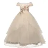 Nova marca Princesa vestidos de festa para crianças meninas flor crianças roupas meninas vestido 10 a 12 anos vestidos de crianças para meninas 210303
