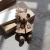 Роскошные бренды Kawaii Bear Keychain Cartoon Charm Vintage Toy Doll Car Ornaments Брелок для женщин Сумка Аксессуары Ювелирные изделия Giftsjapdjapd