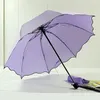 Parapluie pliant gothique petites femmes hommes parapluies de pluie noirs Anti UV soleil extérieur Goth rose Parasol avec dentelle pour enfant garçon filles