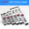 Ultra İnce LED Güç Kaynağı DC 12 V 24 V Aydınlatma Transformers 60 W 100 W 150 W 200 W 300 W 400 W AC190-240V Sürücü LED Şeritler