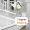 PVC Tableclotare Kitchen Tablecloth Oil Glass Cloth Soft 1.0mm Can Be Customizedh Transparent Waterproof Tablew 210626