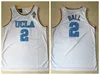 Vintage NCAA UCLA Bruins College baskettröjor 0 Russell Westbrook 2 Lonzo Ball Jersey 31 Reggie Miller 32 Bill Walton 42 Kevin Love Stitched Shirts S-XXL