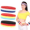 Gestreifte Handtuch-Stirnbänder, Outdoor-Laufen, Radfahren, Schweißbänder, Yoga, Pilates, Übung, Haarband, flauschiges Frottee-Stretch-Stirnband