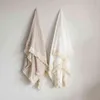 Baby Blankets born Muslin Boho Custom Name Swaddle Embroidered Shower Gift Tassel 211105