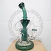 Bongs nargile cam su ile renkli 14mm eklem beher pembe mor bong borular yağ kuleleri