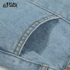 Elfsack Mavi Katı Yüksek Bel Geniş Bacak Kadınlar Denim Şort Yaz Elf Beyaz Saf Koreli Bayanlar Günlük Bemuda Altları 210301