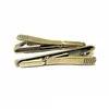 2021 New Fashion Tie Clips Metal Silver Gold Simple Slips Bark Clip Clamp Pin för Men Present