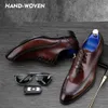 Groom accessories Wedding shoes Cowhide Men dress Derby Loafers European handmade Genuine Leather Slip On Oxfords Business Shoe It263r