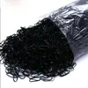 1000PCS Corda elastica nera usa e getta Accessori per bambina per bambini Scrunchy Gum per elastici per capelli