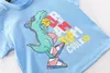 Bambino per bambini per bambini che set di ragazze top di dinosauro+pantaloni corti abiti estivi imposta vestiti