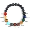 Älskare åtta planeter natursten armband universum yoga chakra galax solsystem pärlor armband för män kvinnor smycken