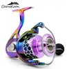 Moulinets Baitcasting CAMEKOON 1000-6000 Moulinet de pêche coloré avec cadre en aluminium 20 kg Max Drag pour le surf en eau salée ou en eau douce