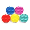 Gradient Apple Shape Decompression Toy Push Bubble Sensory Speezetoys Ansiedade Stress Reversão para Office Trabalhador Necessidades Especiais