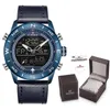 LMJLI - Mens Watches Top Brand NAVIFORCE Fashion Sport Watch Men Waterproof Quartz Clock Military Wristwatch With Box Set For Sale