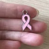 cancer du sein pink ribbon charms