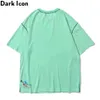 Mão pintura cor de bloco de cor t-shirt dos homens do verão o-pescoço de manga curta tshirts streetwear camisetas homem 210603