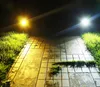 Solar lâmpada de projeção lâmpada de projeção inserido lâmpada de parede ao ar livre à prova d'água arrastar quatro super brilhante holofotes de gramado