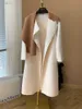 zk158 мода женщины зимние шерстяные пальто куртки взлетно-посадочная полоса роскошный знаменитый бренд европейский дизайн партии траншеи женская одежда 210930