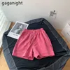 Women Shorts Summer Casual Solid Elastic High Waist Loose Fitness Girl Soft Cool Female Pajamas 210601