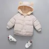 Fleece Winter Parkas Kids Casacos para meninas meninos grossos veludo bolso casaco infantil bebê outerwear bebê sobretudo 211025