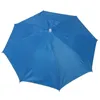 Paraplyer lixf Sky Blue Folding Paraply Hat med justerbart pannband