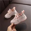 Novo Outono Crianças Respirável Meninos Meninas Esporte Crianças Sapatilhas Casuais Bebê Running Mesh Canvas Shoes 210308