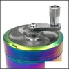 Inne palenie aesories Ręczne korba Rainbow Colorf Colorf CHOLE CYNC METAL METAL METAL HINET 6M 4 Warstwy Dry Grinde