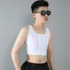 Tomboy Trans Courte de poitrine Gitre de poitrine plate Slim Shaper FTM lesbien Breatte Ice Silk Meshon-corps de taille plus taille