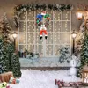 Decorative Flowers & Wreaths Plaid Christmas Santa Claus Plush Legs Garlands Funny Stuffed Leg Wreath Tree Ornaments Window Door Decorations