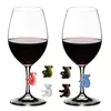 Glaskoppar Bar Verktyg Erkännare Vin Koala Cup Silikon Identifier Taggar Party Wine Glass Dedicateds Tag 6pcs / Set B3