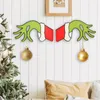 Décorations de Noël voleur à la main découpé décalcomanie Stickers muraux décor à la maison cadeau