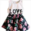 2018 baby summer girl clothing Sets fashion Cotton Cartoon Sleeveless T-shirt Tanktop Vest Skirts Shorts girls clothes suits 476 Y2
