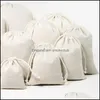バッグハウスキー組織ホームガーデンライズ・デストリングバッグギフトパッケージ収納袋化粧品コットンキャンバスハンドバッグブランクホワイトトラベルAE