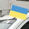 20 * 30 cm Ukrayna El Mini Bayrak Beyaz Kutuplu Canlı Renk Ve Fade Dayanıklı Ülke Banner Ulusal Bunting Bayrakları RRA12566